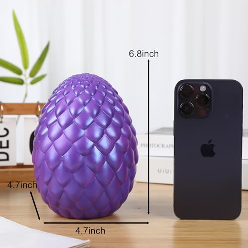 Tirelire œuf de dragon violet incassable pour éviter les débris - 5