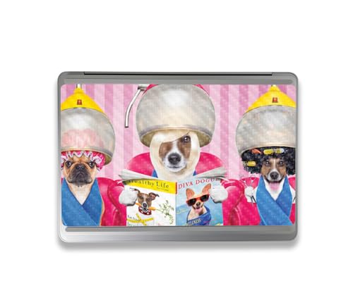 Image of MightySkins Carbon Fiber Skin Compatible with Microsoft Surface Laptop Studio 2 (2023) Full Wrap Kit - Dog Divas | Protective, Durable Textured Carbon Fiber Finish | Easy to Apply | Made in The USA
