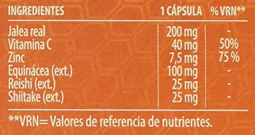 Miniatura 6 de APISERUM - Apisérum Defensas Cápsulas - Jalea Real con Vitamina C, Reishi y Shitake - Mantiene y Refuerza las Defensas - Tratamiento para 30 Días
