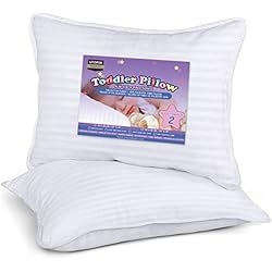 Almohada Pequeña Utopia Bedding Almohada para Niños (Juego de 2), 33 x 45 cm Cojin Bebés Pequeños con Exterior de Polialgodón, Almohadas Transpirables y Suaves (Blanco)