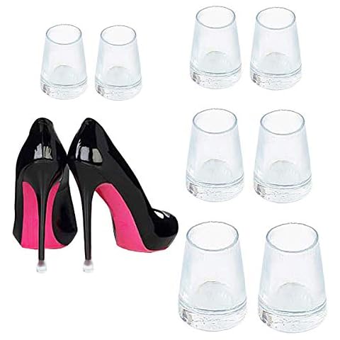 Uteruik High Heel Protectors Heel Repair Caps Covers Replacement Heel for Women, XS, S, M, L, Clear, 8pcs (4 Size) Cover