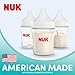 NUK Perfect Match 2-in-1 Natural and Anti-Colic Bottle with Medium Flow, Wide, Adaptable Nipple, 5oz., 4 Pack, BPA Free
