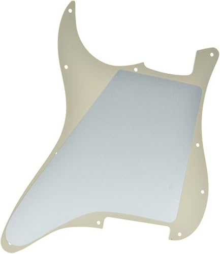Miniatura 2 de KAISH Golpeador ST de 11 agujeros en blanco, placa de rascar en blanco, sin agujeros de recogida para StratocasterStrat, fabricado en Estados
