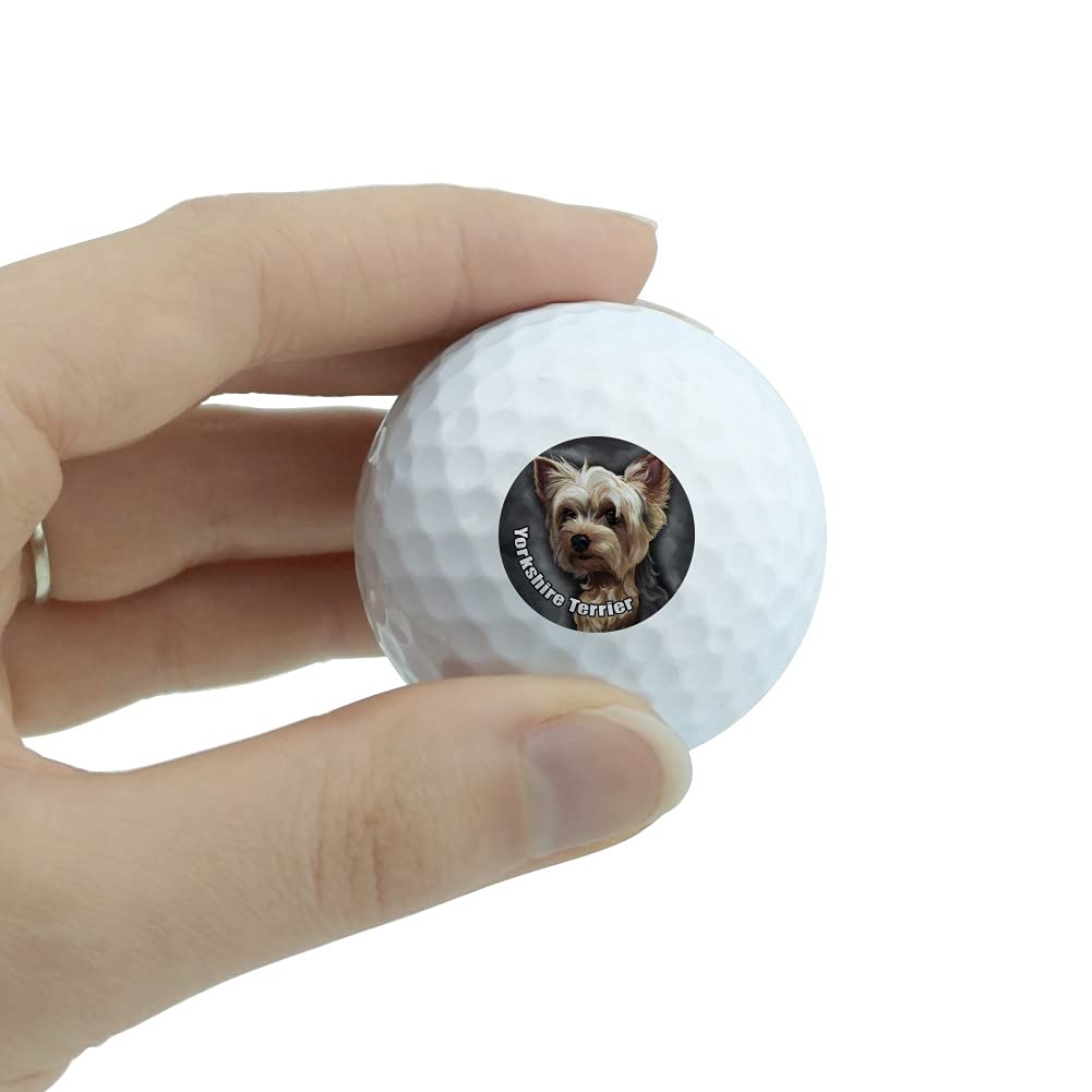 GRAPHICS & MORE Yorkshire Terrier Yorkie Dog Pet Novelty Golf Balls 3 Pack