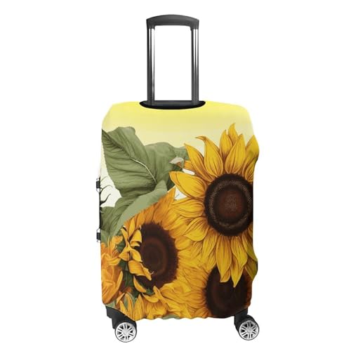 Sunflowers Floral Luggage Cover Elastic Suitcase Protector Case Anti-Scratch Washable Baggage Covers Protector For Traveling, Aircraft Consignment M4