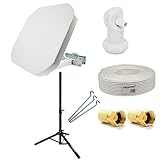 camping sat schüssel stativ Dreibein-Campingstativ kann als Ständer für Sat-Antennen bis zu einer Größe von 85 cm verwendet werden, Die maximal erreichbare Höhe liegt bei 120 cm