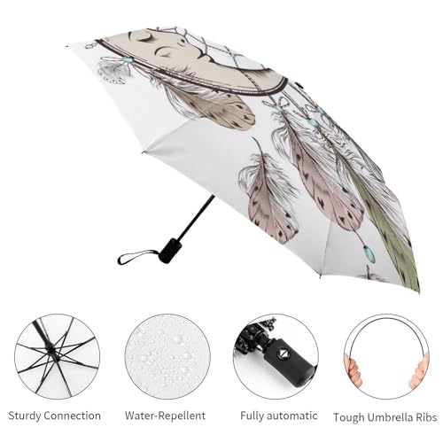 Parapluie pliant à ouverture automatique et structure coupe-vent - 3
