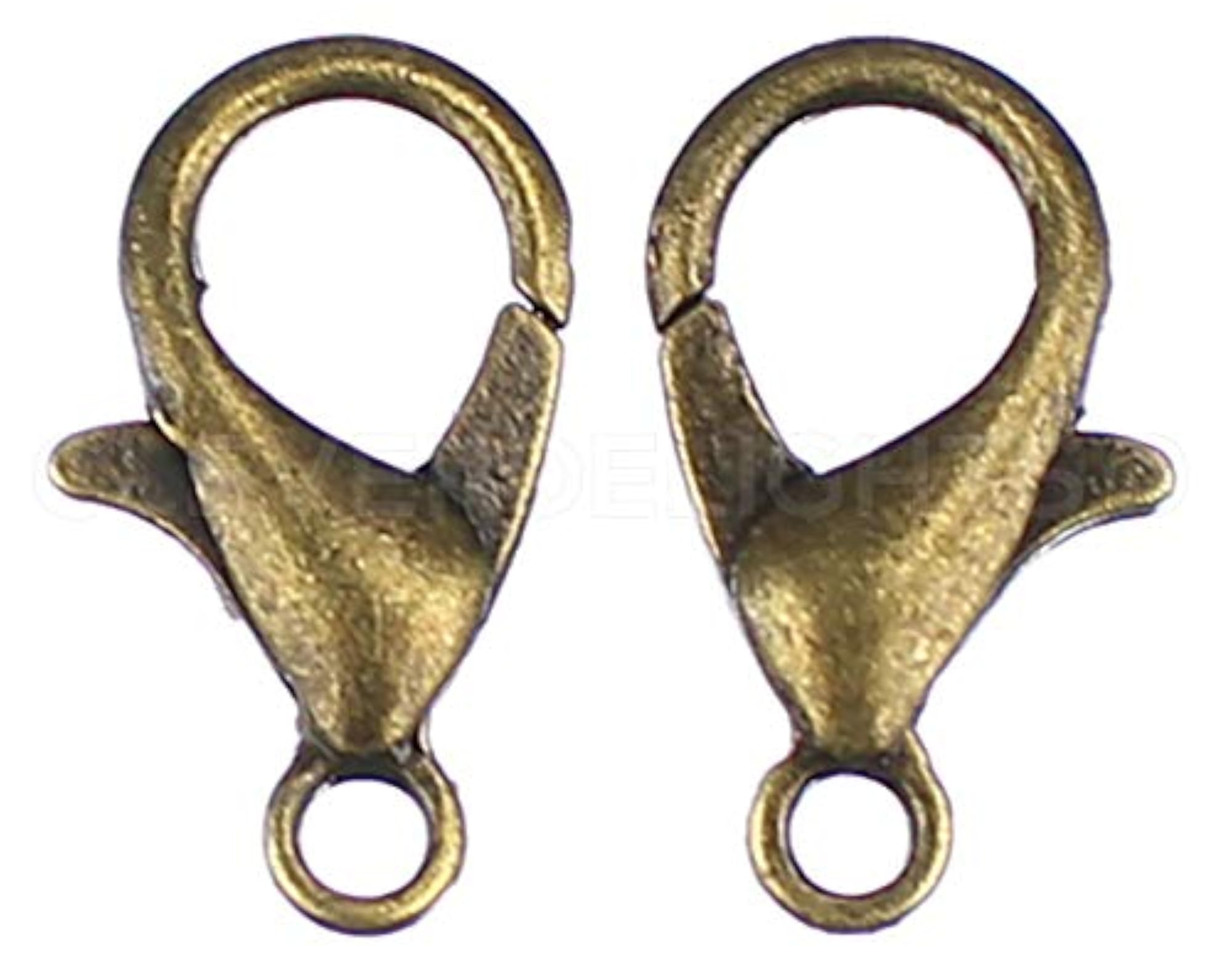 100 Lobster Clasps - Antique Bronze Color, Jewelry Findings