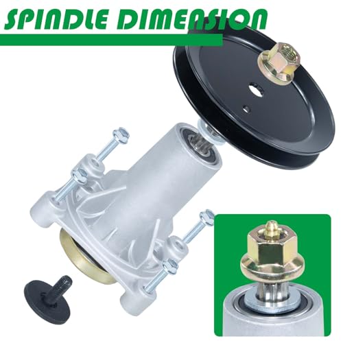 POSFLAG 587819701 Mandrel Assembly with 532199789 Spindle Pulley Replaces Craftsman 587819701 Spindle 187292, 187281 Mandrel Assembly Craftsman, 587820301 Spindle, Husqvarna 587125401, 187281, 192870 - Thumbnail 5