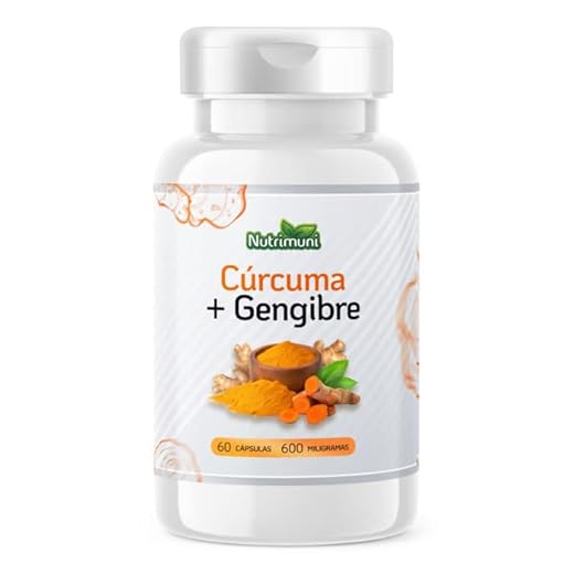 Cúrcuma com Gengibre Premium - 2 Potes 120 Cápsulas 600mg de Gelatina (120)