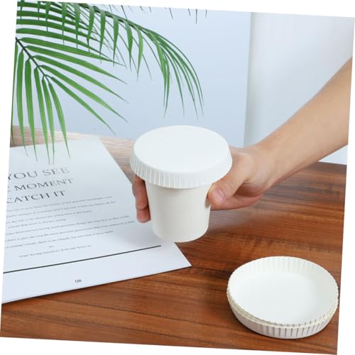 Couvercles en papier blanc pour gobelets de café au bureau et réunion d'équipe - 8