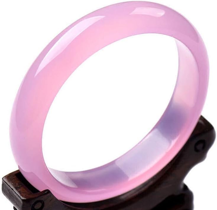 Bracelet en jade hibiscus naturel pour femme, élégance rose au quotidien
