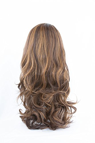 Bombshell-Hair-Extensions-34-Half-Head-Hair-Piece-24-inches-Heat-Resistant-Synthetic-Long-Curly-Thick-Wig-M22-HIGHLIGHTS-TOFFEE-BROWN