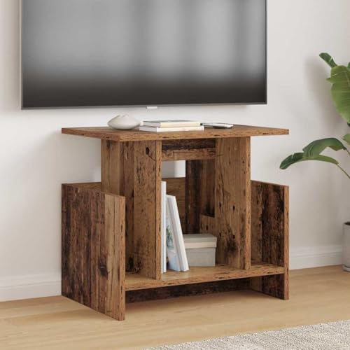 GeenYuu Supporto per TV, 2 pezzi, in legno anticato, 50