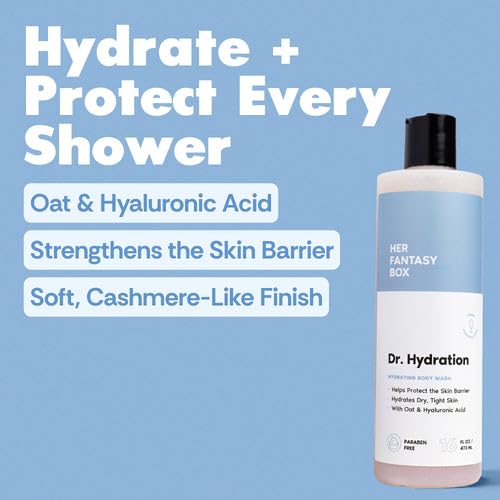 Image of Her Fantasy Box | Dr. Hydration Moisturizing Body Wash - Ultra-Hydrating Cleanser with Hyaluronic Acid & Aloe, Gentle Daily Wash for Soft, Smooth-Feeling Skin, Vegan & pH Balanced (16 oz)
