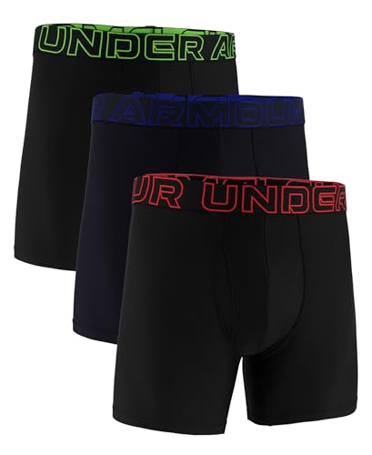 Image of Under Armour mens Multi-pack Performance Tech Boxerjock Brief, 6 inch Inseam, All-day Comfort & Soft