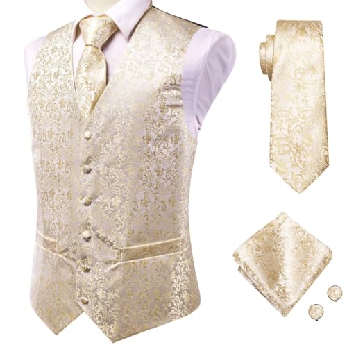 Men's Elegant Suit Vest and Tie Set with Accessories for Business or Groomsmen Wear2
