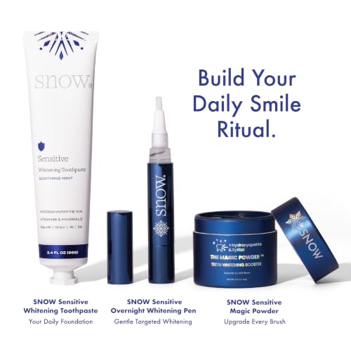 Image of SNOW Sensitive Overnight Teeth Whitening Pen | Hydroxyapatite | Gradual Whitening for Sensitive Teeth | Designed for Sensitive Teeth Formulated with Potassium Nitrate | 1 Wand, 2ml