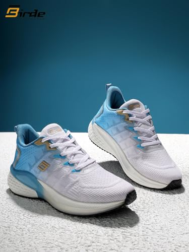 Image of Birde Stylish Comfortable Regular Wear EVA-TPR-TPU Running Black:White (Branded Box) Sports Shoes for Men