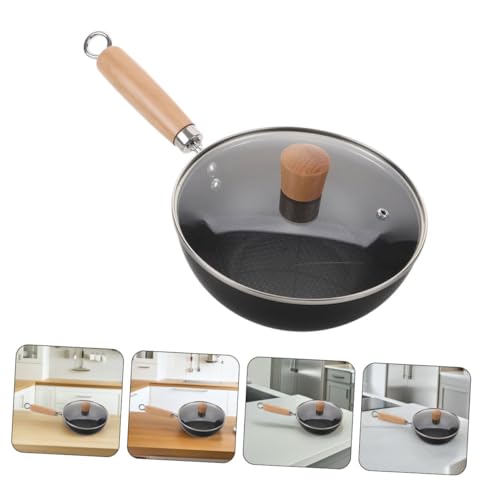 Wok de Hierro Fundido con Tapa y Mango de Madera miniatura 7