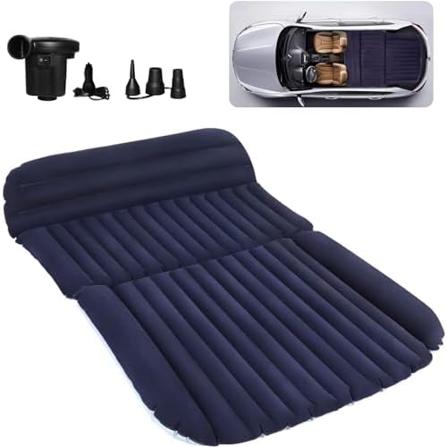 QDH SUV Auto Luftmatratzen-Camping Aufblasbare Matratze-Aufblasbares Bett für den Auto-Rücksitz-Dickere Luftbett Auto Matratze für Reisen Camping Outdoor Aktivitäten