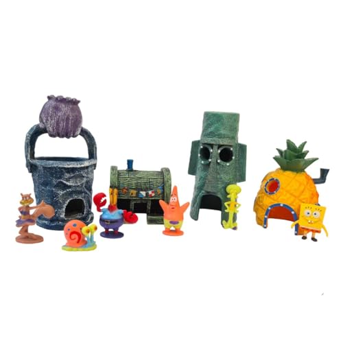 Enfeite de Aquário Turma do Bob Esponja c/10 pçs decoração