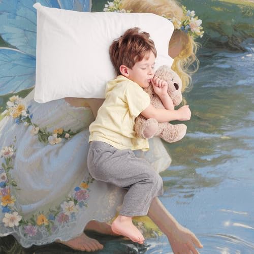 Soft Throw Blanket For Couch, Lightweight Flannel Blanket For Sofa, Stream Water Flower Fairy Couch Throw Bed, Warm Cozy Decorative Blankets Fall Winter Decor 50"X60" - 8