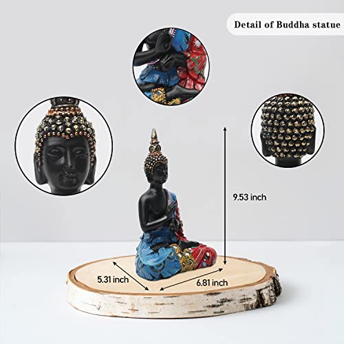 Thai Buddah Statue For Home 8”, Resin Buddha Figurines Garden Zen Decor Buddha Statues Altar Table For Spiritual Meditation Yoga Living Room Decorations Buddhism Sculpture House Office Desk Ornaments #TOP4