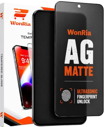 Image of WonRia Pack 1- Matte Tempered Glass for Pixel 11 Pro XL 5G | Ultrasonic FingerPrint Unlock | 9H Matte Screen Guard Protector | Anti-FingerPrint | Anti-Glare - Installation Kit