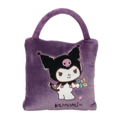 Department 56 Snowpinions Sanrio Kuromi Holding Berries Travel Throw Blanket, 36 by 40 Inch, Purple