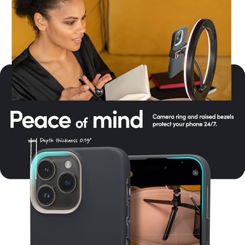 Image of Spigen Cyrill UltraColor Mag | iPhone 14 Pro Case | Black Dark Grey iPhone 14 Pro Back Cover | TPU+Poly Carbonate - Dusk