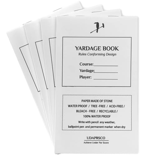 Udparsco Blank Golf Yardage Book (4-Pack)