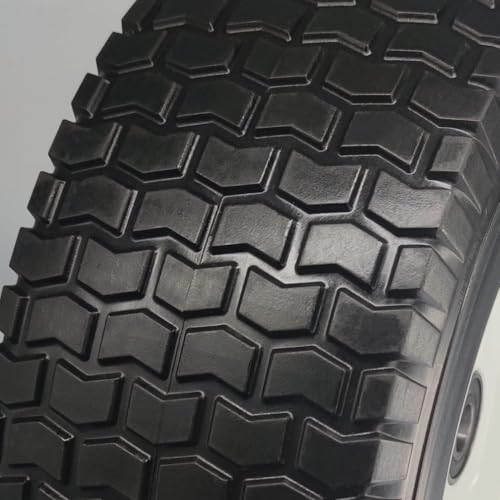 13x5.00-6 Flat Free Lawn Mower Tire and Wheel with 3/4 & 5/8 Bearing, 3\"Center Hub Flat Free Tire and Wheel for Front Lawnmower Wheel, Puncture-Proof 13 inch Solid Tire for Garden Tractor Mower Wheel - Thumbnail 4