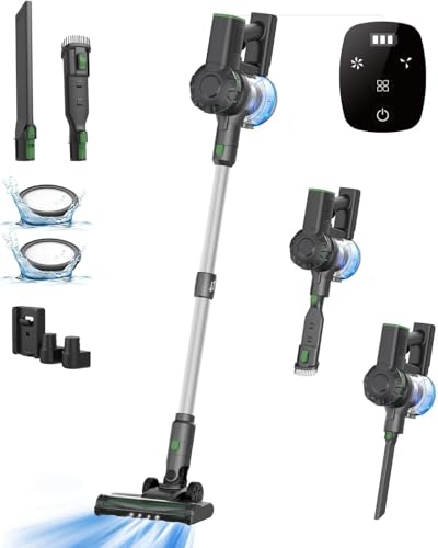 Vexilar Aspiradora sin Cable V9PRO 40KPa Potente Succión,Aspiradora 6-en-1, Escoba Aspiradora sin Cable Autonomía 50 Mins,Aspirador Vertical para Pelo de Mascotas,Alfombra,Coche y Suelo