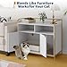 37.5 Inch Modern Wooden Litter Box Enclosure with Storage Rack, Multi-Functional Furniture-Style Litter Cabinet with Ventilation Hole/Side Entry, Fits Most Litter Boxes,for All Kinds of Cats