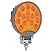Maxxima 15 LED Round Work Light for Trucks and Heavy Duty, Amber Lens 12/24VDC MaxxHeat