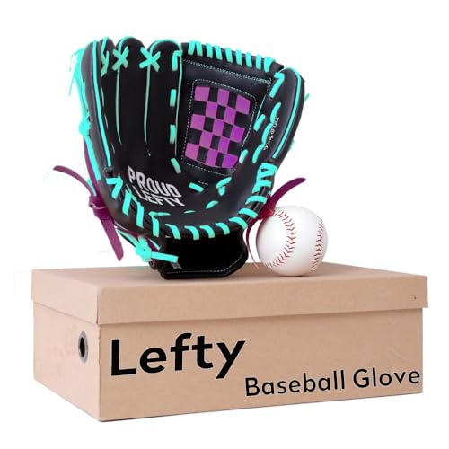 Left Handed Baseball Glove for Youth Entry-Level Left Handed Baseball Glove Durable Lefty Tball Gloves for Youth Training. 11.5in Age 7-11