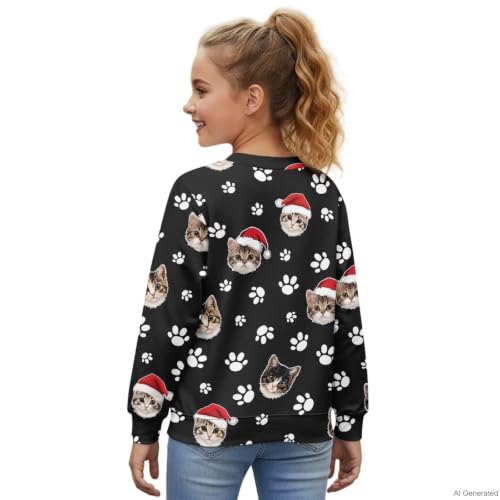 Image of Girls Cardigans Sweater Long Sleeve Crew Neck Button Down Sweaters School Outerwear for Kids Fall Winter Tops