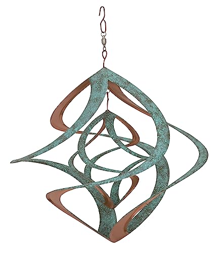 Red Carpet Studios The Original Double Helix Cosmix Wind Spinner, Medium 14-Inch, Double Patina & Copper