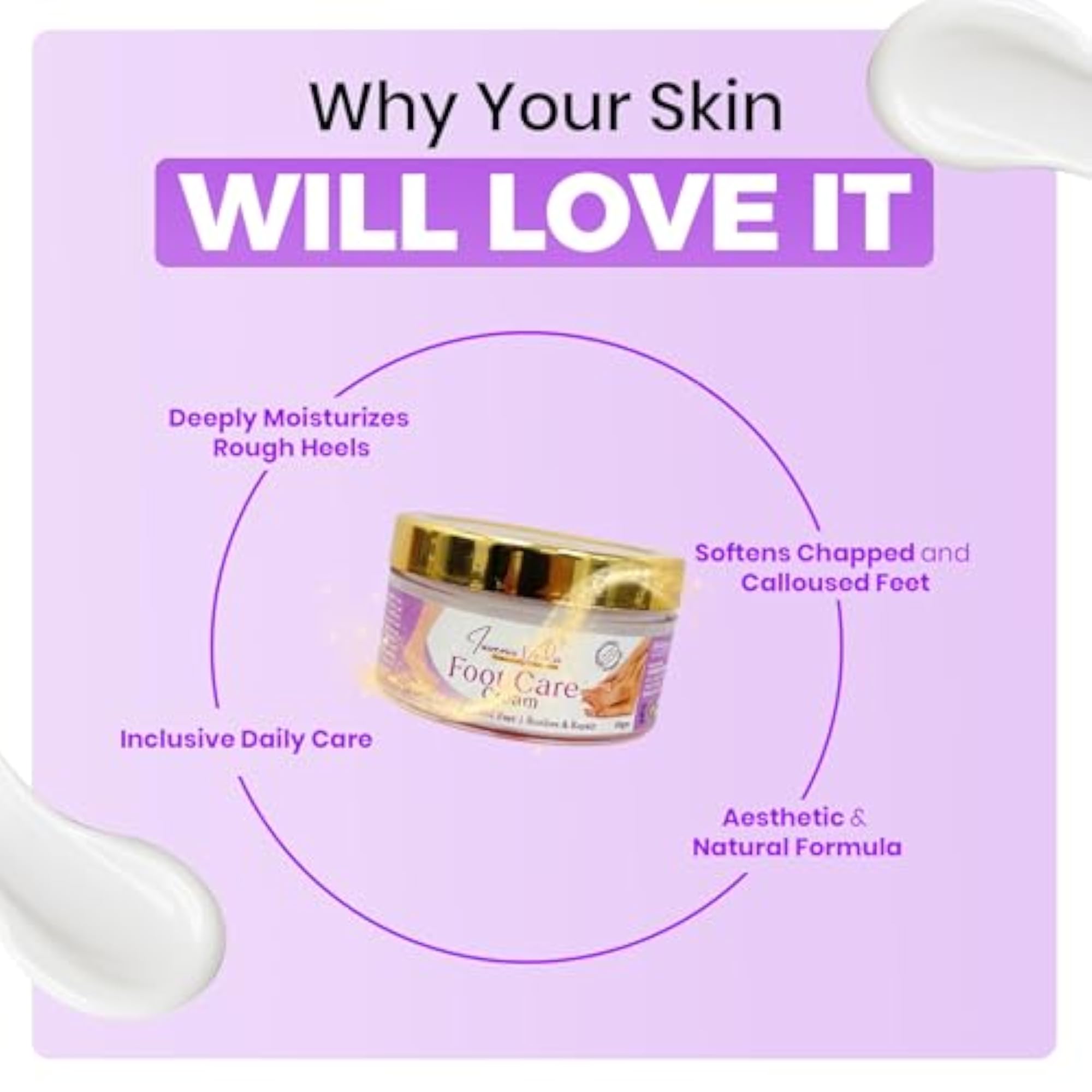 Foot Cream For Dry and Cracked Feet, Moisturizes Rough Heels