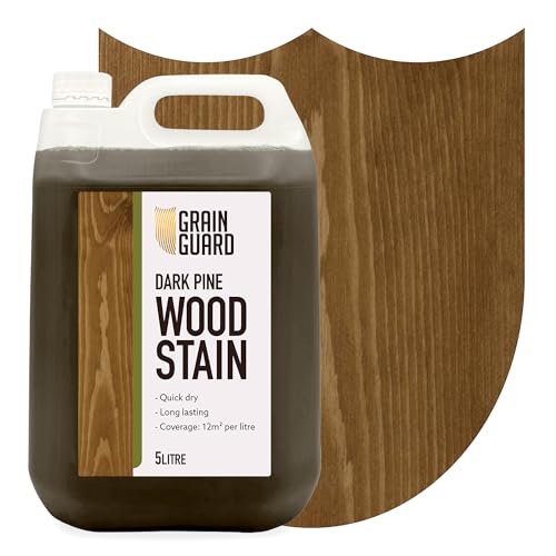 Wood Stain Water Based | Dark Pine | 5L | Interior Furniture Stain | Light & Dark Stains | Eco-Friendly & Non-Toxic Wood Dye | Easy Application | Quick Dry & Low Odour