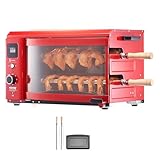 VEVOR Shawarma Grill Machine - 2 String Barbecue Capacity Chicken Shawarma Cooker Electric Broiler Gyro Rotisserie Oven Doner Kebab Grill for Home, Restaurant, Kitchen Parties