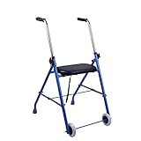 Gehrahmen Rollatoren Zusammenklappbar Upright Rollator, leicht einstellbare Rollator, mit Sitzplatte leichtgewichtrollator faltbar