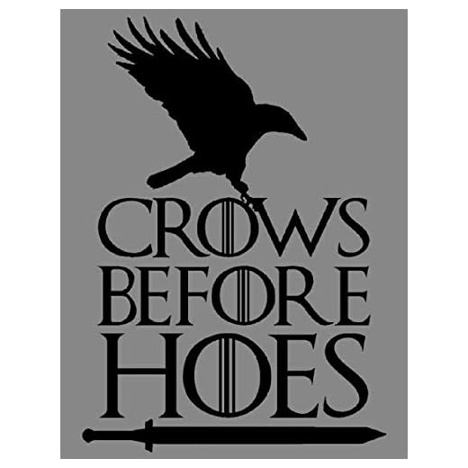 myrockshirt GOT Crows före hoes ca 20 cm med kråka & svärd dekal dekal dekal professionell kvalitet dekal UV-fast