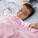Pro Goleem Fleece Baby Blankets for Girls with 2 Inch Satin Trim, Super Soft Plush Receiving Blanket for Infant Toddler Newborn, Cozy 30x40 Inch Crib & Stroller Blanket (Pink)
