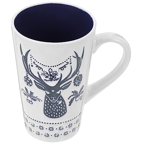Alipis Taza De Café De Cerámica para Navidad Taza De Desayuno Estampado Navideño Obsequio De Navidad para Café o Cereales