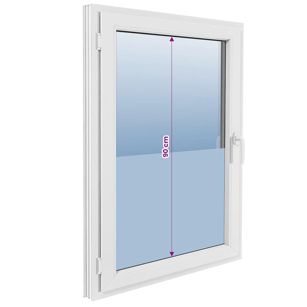 vidaXL Pellicola per Finestre, Grigio Satinato, 0,9x10 m, PVC, Autoadesiva, Pellicola Decorativa per Privacy, Copertura Finestra, Protezione Vetro Casa e Ufficio