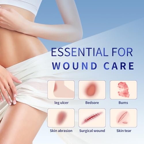Safirst Silicone Foam Dressing 6"x 6" Waterproof Square Silicone Bandages with Border Adhesive Super Absorbent Heavy Exudate Wound Care Pads, 5 Packs — view 4