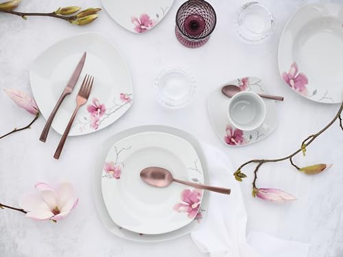 Foto von CreaTable, 20195, Serie Amelie AIKO, 30-teiliges Geschirrset, Kombiservice aus Porzellan, spülmaschinen- und mikrowellengeeignet, Qualitätsproduktion