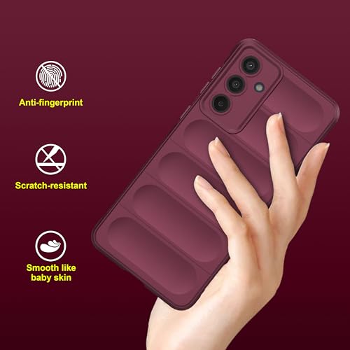 Image of amazon basics Back Case Cover for Samsung Galaxy F55 5G | Compatible for Samsung Galaxy F55 5G Back Cover | Liquid Silicon Magic Case with Camera Protection | Plum